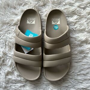 Reef Mens Oasis Two Bar Slide Sandals Sand New With Tags Size 12